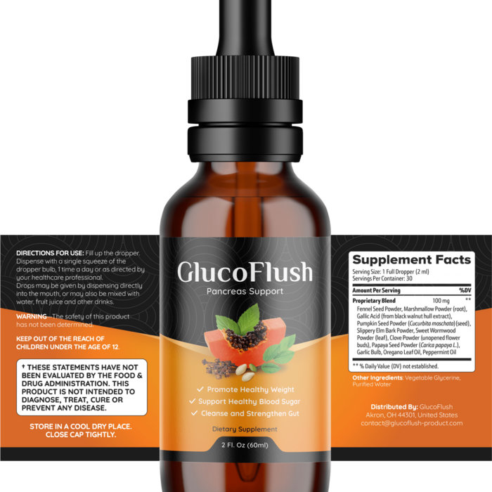 GlucoSlash Ingredients Label