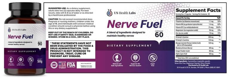 Nerve Fuel Ingredients Label