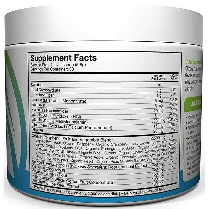 NeuroActiv6 Ingredients Label