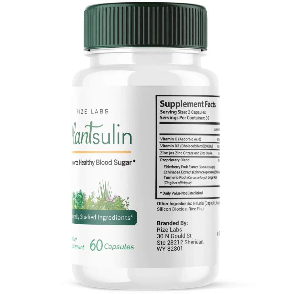 Plantsulin Ingredients Label