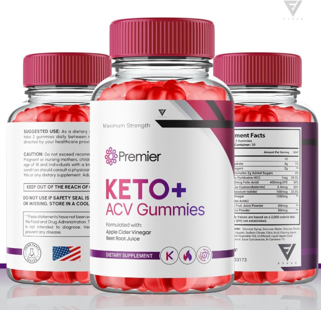 Premier Keto ACV Gummies Ingredients Label