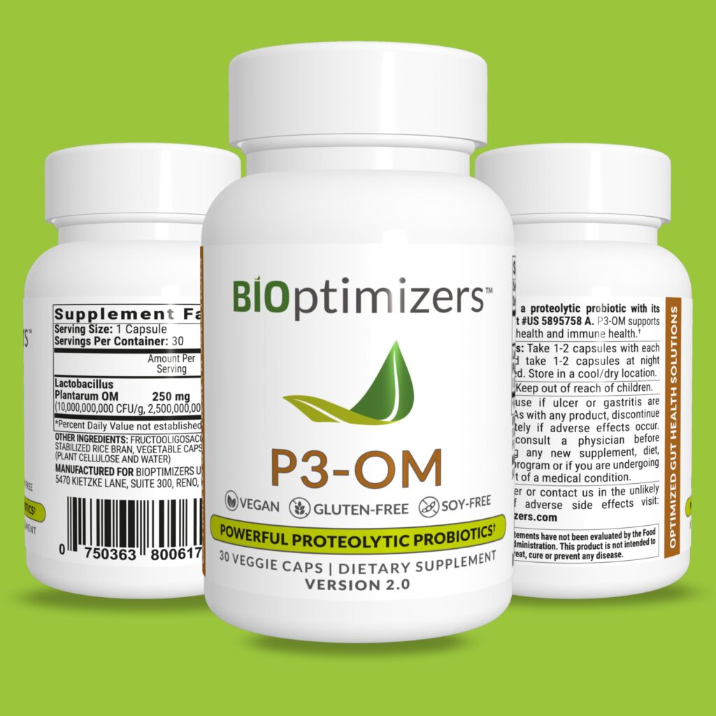 BiOptimizers P3-OM Ingredients Label