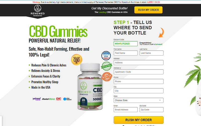 Buy Renewed Remedies CBD Gummies Here