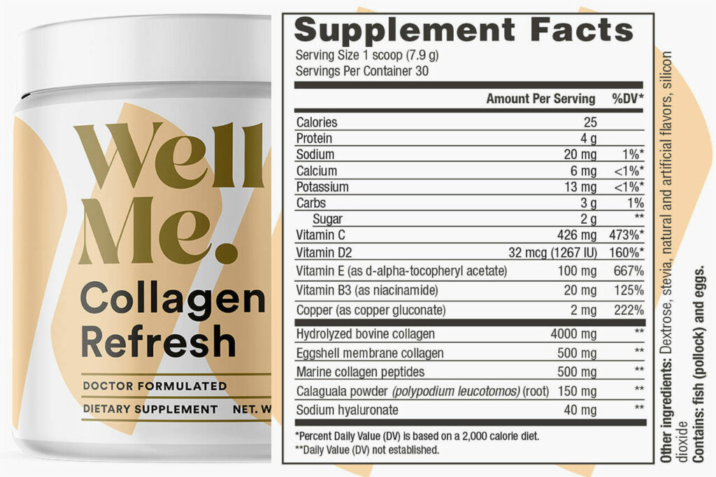 Collagen Refresh Ingredients Label