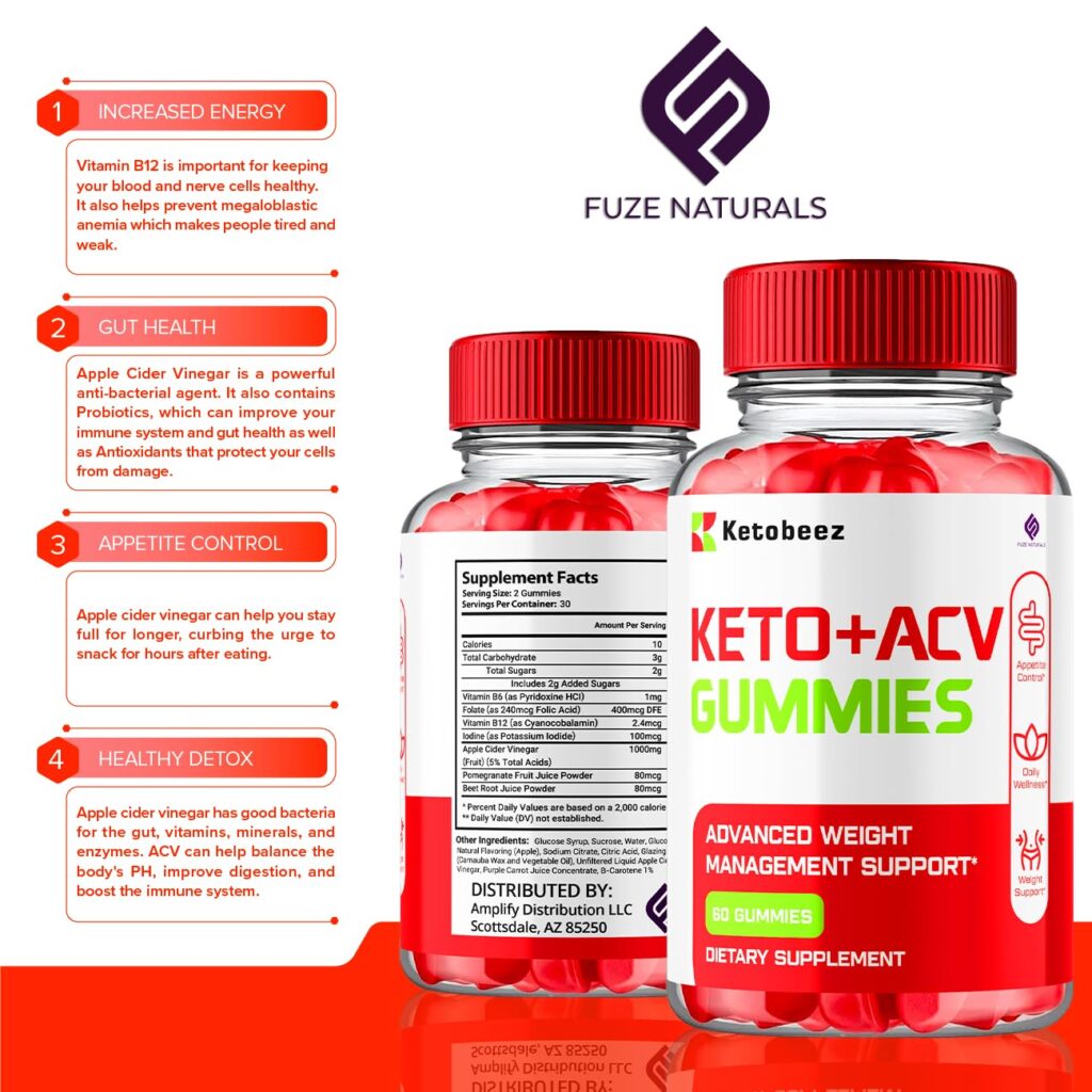 Ketobeez ACV Gummies Ingredients Label