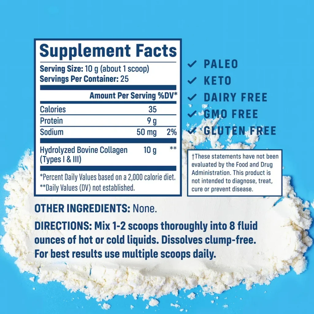 NativePath Joint Health Collagen Peptides Ingredients Label