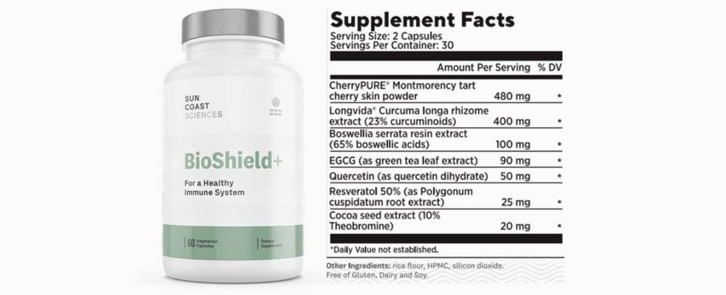 BioShield MD Ingredients Label