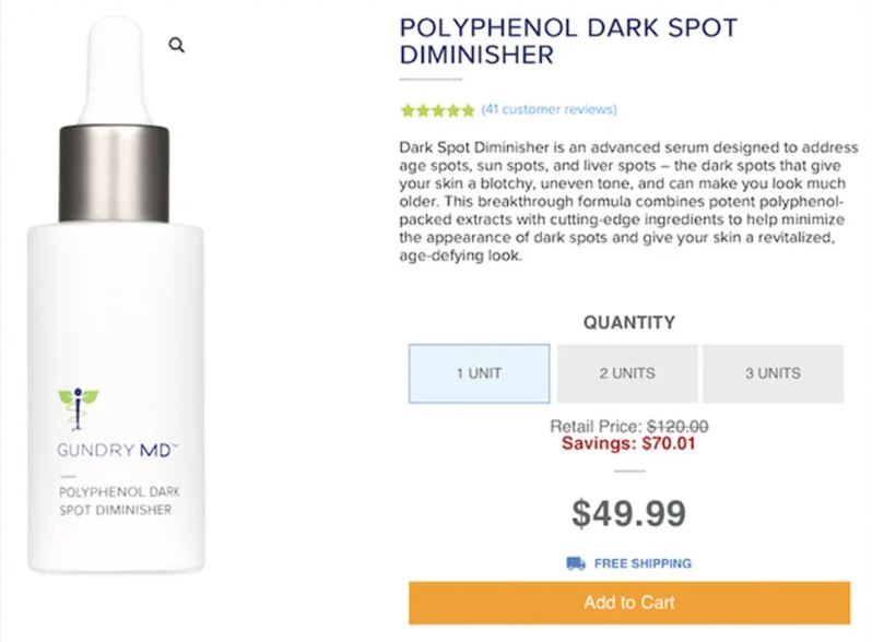 Buy Gundry MD Dark Spot Diminisher Here