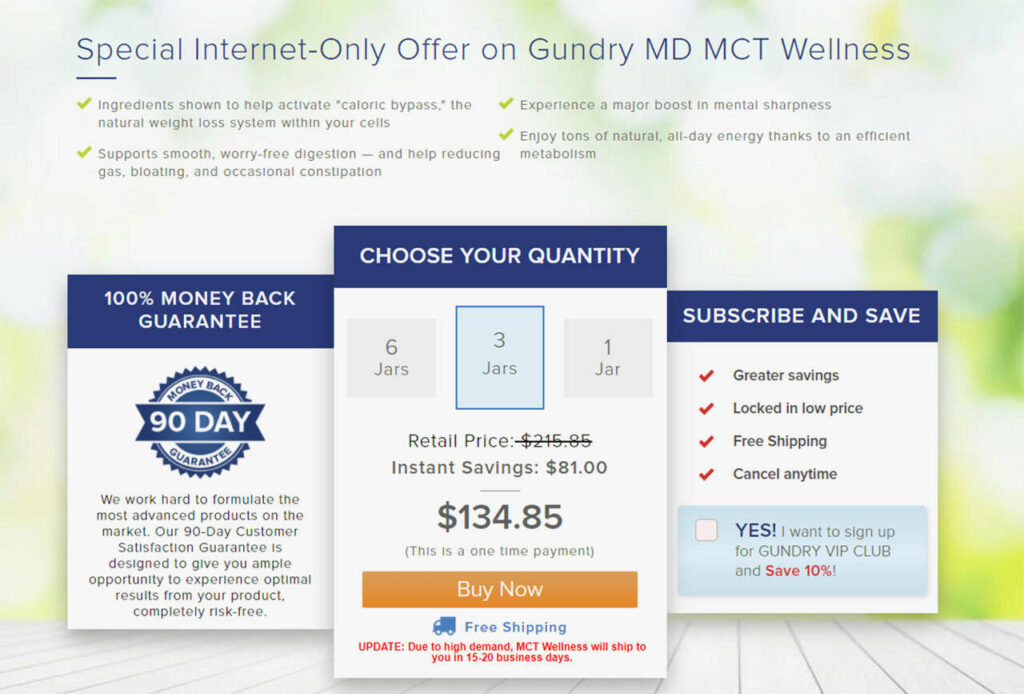 Buy Gundry MD MCT Wellness Here