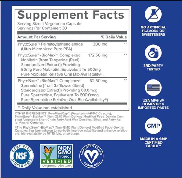 Bio sync Ingredients Label