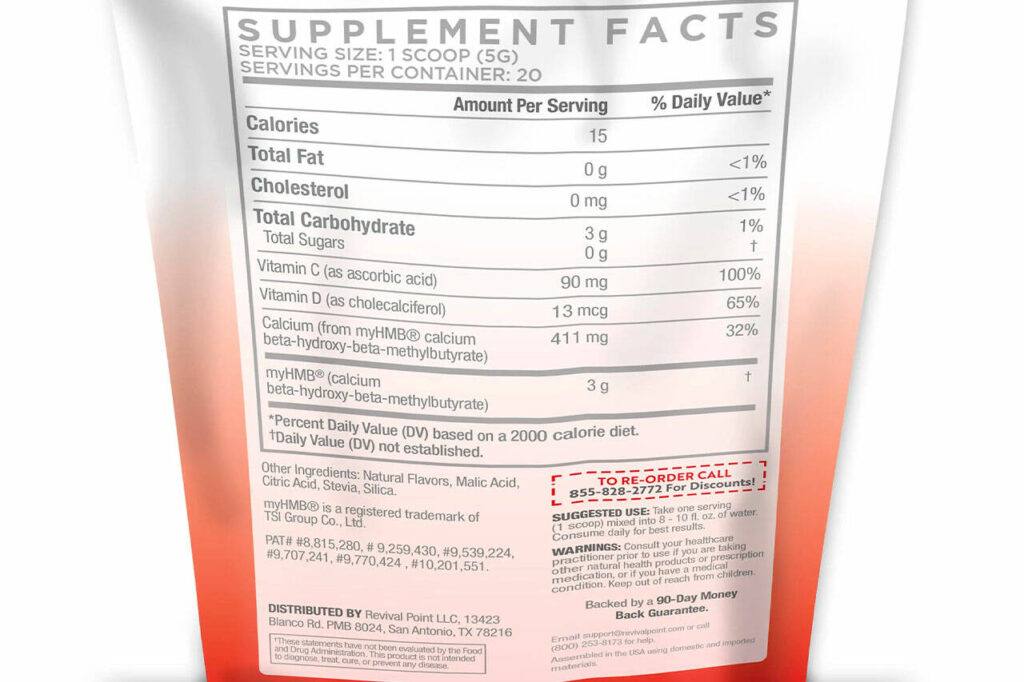 Muscle Genesis Ingredients Label