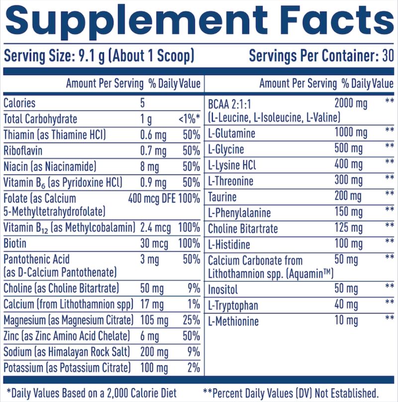 Native Path Native Hydrate Ingredients Label